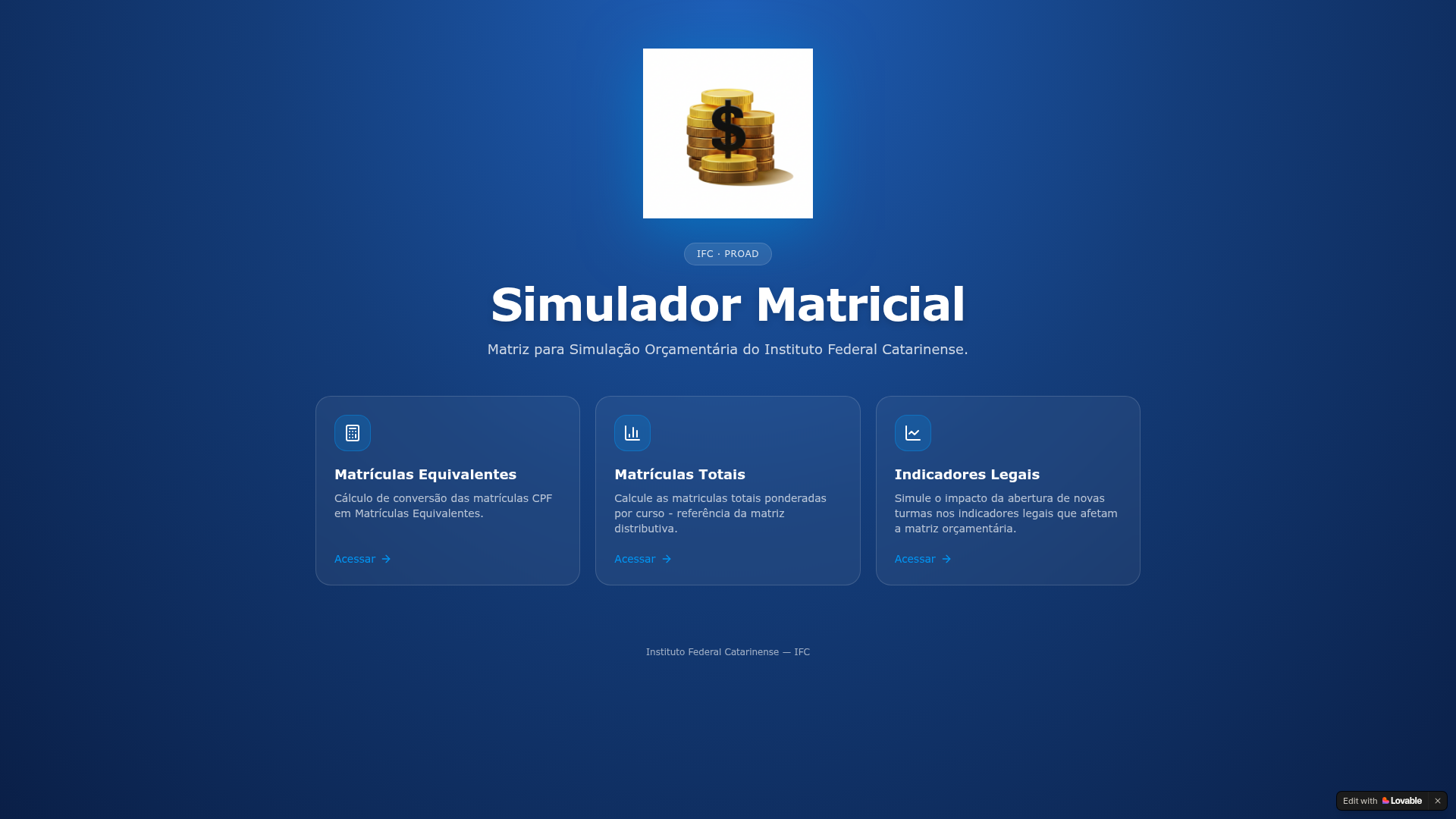 Miniatura da home do projeto Simulador Matricial